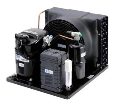 -20°C 3-10m3 ig mélyhűtőkamra komplett gépésze Lunite aggregáttal.