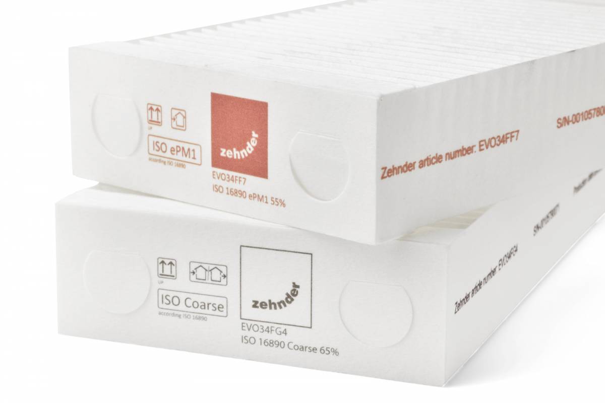 Zehnder EVO-3/4 szűrőkészlet, ISO ePM1 (F7) / Durva Coarse (G4), 1-1 db (pollenszűrő) - 471 100 067